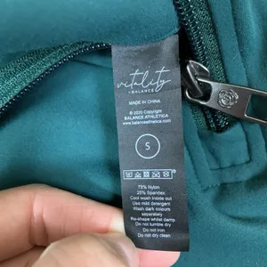 Vitality x Balance‎ Green Long Sleeve Quarter Zip Dress Stretchy Fitted Small thumbnail 4