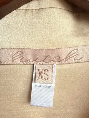 Anthropologie Hutch Long Sleeve Satin Ivory Button Down‎ Blouse Sz XS thumbnail 5