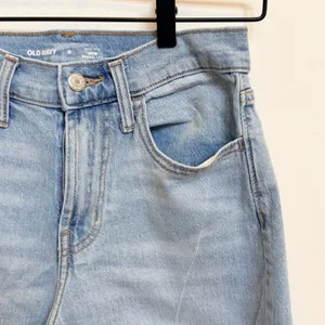 Old Navy WOW Barrel Leg Jeans Womens 0 High Rise Light Wash Cropped Denim thumbnail 2