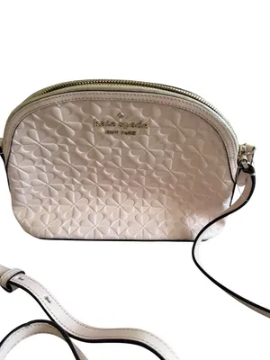 KATE SPADE Light Pink Floral Saffiano Leather Crossbody Bag thumbnail 8