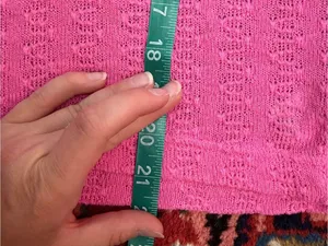 Free People Hot Pink V-Neck Lace Trim Lightweight Sweater thumbnail 6
