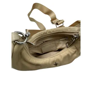 Peta & Jain Paloma Beige Cappuccino Nylon Crossbody Strap Hobo Bag Handbag OS thumbnail 3