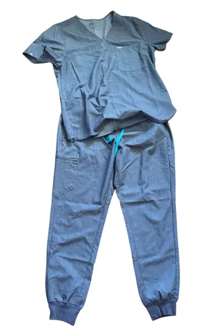Figs Technical Collection Scrub Set XL Graphite Grey V-Neck Jogger Pants FIONx thumbnail 1