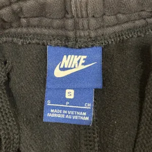 Nike Sweatpants Unisex‎ Small Black Fleece Straight Leg Loungewear Travel Swoosh thumbnail 7