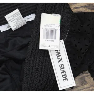 NWT American Rag Cie Laser-Cut Faux-Suede Eyelet Cropped Shorts Classic Black L thumbnail 6