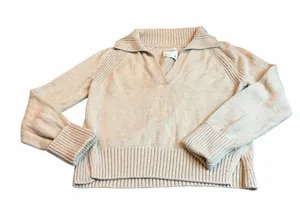 Abercrombie notch neck oversized sweater thumbnail 1