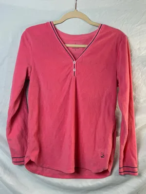 Women’s Pink Long-Sleeve V-Neck Sweater - Unbranded thumbnail 1