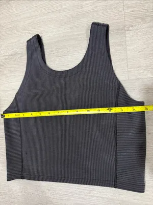 Lululemon Ribbed Softstreme Cropped Tank Top washed Black 6 thumbnail 11