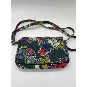 Vera Bradley Crossbody Bag Womens Small Multicolor Quilted Floral Zip Pockets thumbnail 3