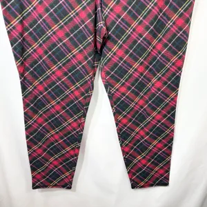 Cacique Sleep‎ Plus Size 26/28 Pajama Set Red Waffle Henley Plaid Leggings 1324 thumbnail 8