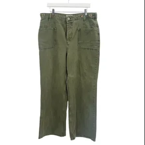 FREE PEOPLE We The‎ Free Palmer Cuffed Jeans Army green sz 32 thumbnail 3