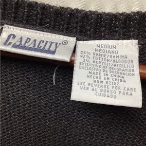 Capacity sweater vest. Winter Penguin scene. Size Medium Black thumbnail 5