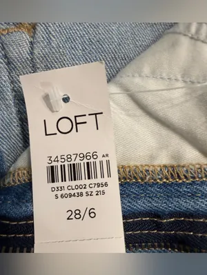 Loft The Barrel High Rise Curvy Fit NWT Size 28/6 thumbnail 5