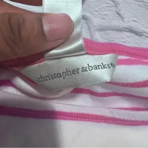 Christopher & Banks Striped Top‎ 3/4 Sleeve Knit T-Shirt Colorful Stripes L thumbnail 3
