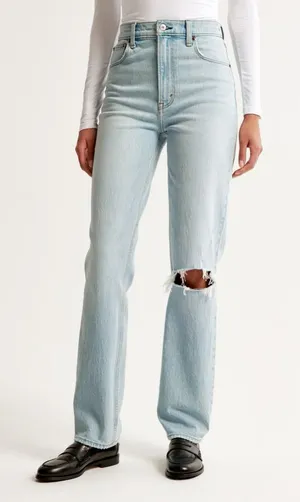 Abercrombie & Fitch The 90's Straight Ultra High Rise 28/6 Short‎ Minimalist thumbnail 1
