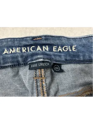 Womans Excellent American Eagle BFF Jegging Stretch Blue Jeans Large Waist 33 In thumbnail 4