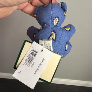 Bitty Blue Beary Plush Teddy Bear Keychain Blue Patterned 29907 thumbnail 3