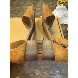 Splendid Heeled Sandal Tan‎ Suede Leather Size 8 Ankle Strap thumbnail 7