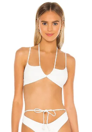 Lovers + Friends Tulip White Bikini Top thumbnail 1
