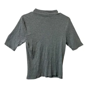 Gap Mock Neck Top Womens Medium Gray Excellent Short Sleeve Knit Shirt thumbnail 3