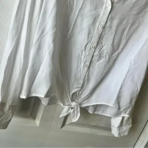 Tencel Anthropologie Cloth & Stone Button down Blouse Shirt Size Med thumbnail 3