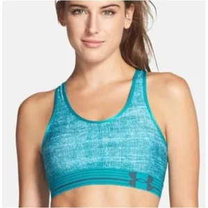 Under Armour Sports Bra‎ Womens XS Blue Racerback Stretch Athleisure Clean Girl thumbnail 1