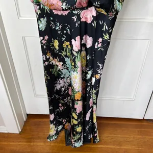 Petal & Pup Black Floral Halter Midi Dress with Pink and Yellow Blooms thumbnail 5
