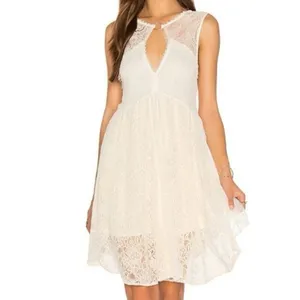 ✨FREE PEOPLE Don't You Dare Sz Medium Dress in Neutral Combo✨ thumbnail 3