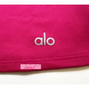 Alo Charmed Tennis Dress Magenta Crush Button-Up V-Neck Sleeveless Henley Mini L thumbnail 13
