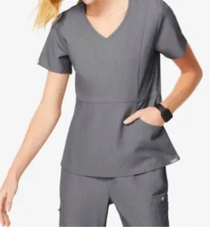 Figs • aburi black v-neck scrub top sz XS thumbnail 3