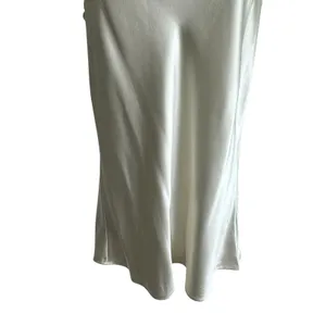 Reformation Ariel Silk Mini Slip Dress 6 Satin Draped Minimalist Silhouette thumbnail 4