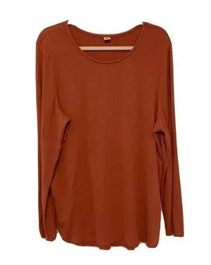 Old Navy Womens Plus Size XXL Orange Stretch Pullover Sweater thumbnail 1