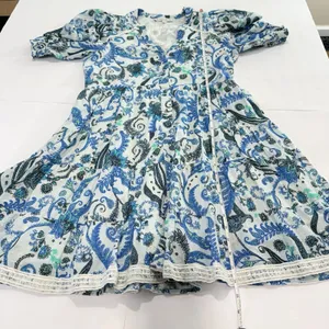 HALE BOB Roxie Dress Blue Floral Pockets SMALL thumbnail 11