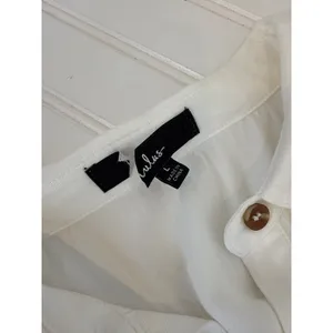 NWOT Lulus Charming Confidence White Collared Button-Up Mini Dress Size Large thumbnail 8