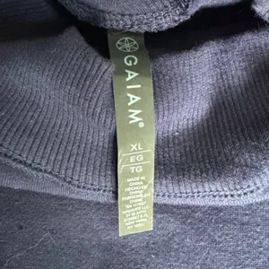 GAIAM Deep Blue‎ Turtleneck Sweatshirt Side Zippers Size XL NWT thumbnail 3
