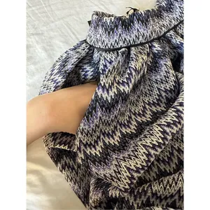 NWT Maje Womens Purple Skirt with Lace Size 2( USA size M) thumbnail 7