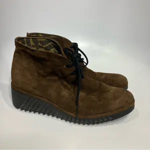 Fly London Lare lace up ankle boots brown suede casual modern women’s size 38‎ thumbnail 4