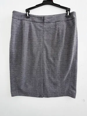 NEW DKNY Old Money Herringbone Pencil Midi Skirt Sz 12 Office Siren Classic thumbnail 4
