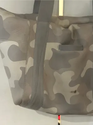Dagne Dover Camouflage Neoprene Tote in Taupe & Gray thumbnail 5