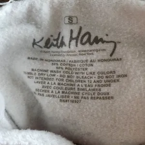 Keith Haring White Hoodie Dancing Figures Circle Graphic Art Streetwear‎ Pop Art thumbnail 6