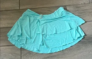 Tiger Mist Blue teal Ruffled Mini Skirt thumbnail 2