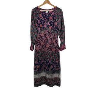 Cabi Festive Maxi Dress Small‎ Retro Floral Boho Multicolor Fall Festival Chic thumbnail 2