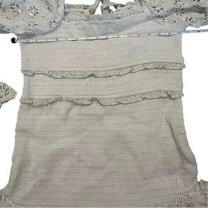 Elegant Lilac Lace Smocked Eyelet Lace Saylor Dress L thumbnail 6
