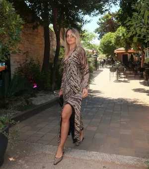 Zara animal Print Dress maxi bohemian hippie summer thumbnail 12