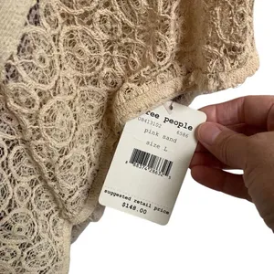 Free People Mama Crochet Marled Tie-dye French Terry Cowl Neck Poncho Large NEW‎ thumbnail 5