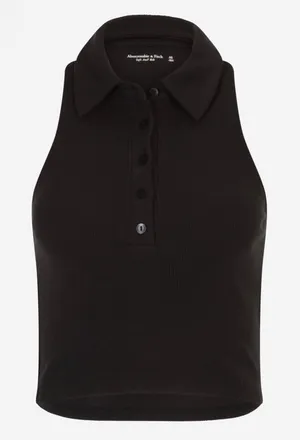 Abercrombie & Fitch Women’s Black‎ Ribbed Tank Top Size XS thumbnail 1