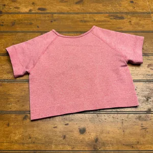 Activewear Cropped T Shirt Short Sleeve Athletic Gym Workout Top‎ Women Size S thumbnail 3