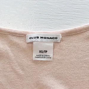 Club Monaco Ruffle Trim Cold Shoulder Long Sleeve Sweater Blush Pink Size XS thumbnail 12