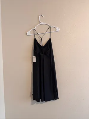 NWT Calvin Klein Black Strapback Slip Dress thumbnail 4