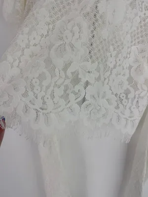 NWOT Naked Wardrobe The Statement Puff Sleeve Lace Crop Top Size Small S NEW thumbnail 5